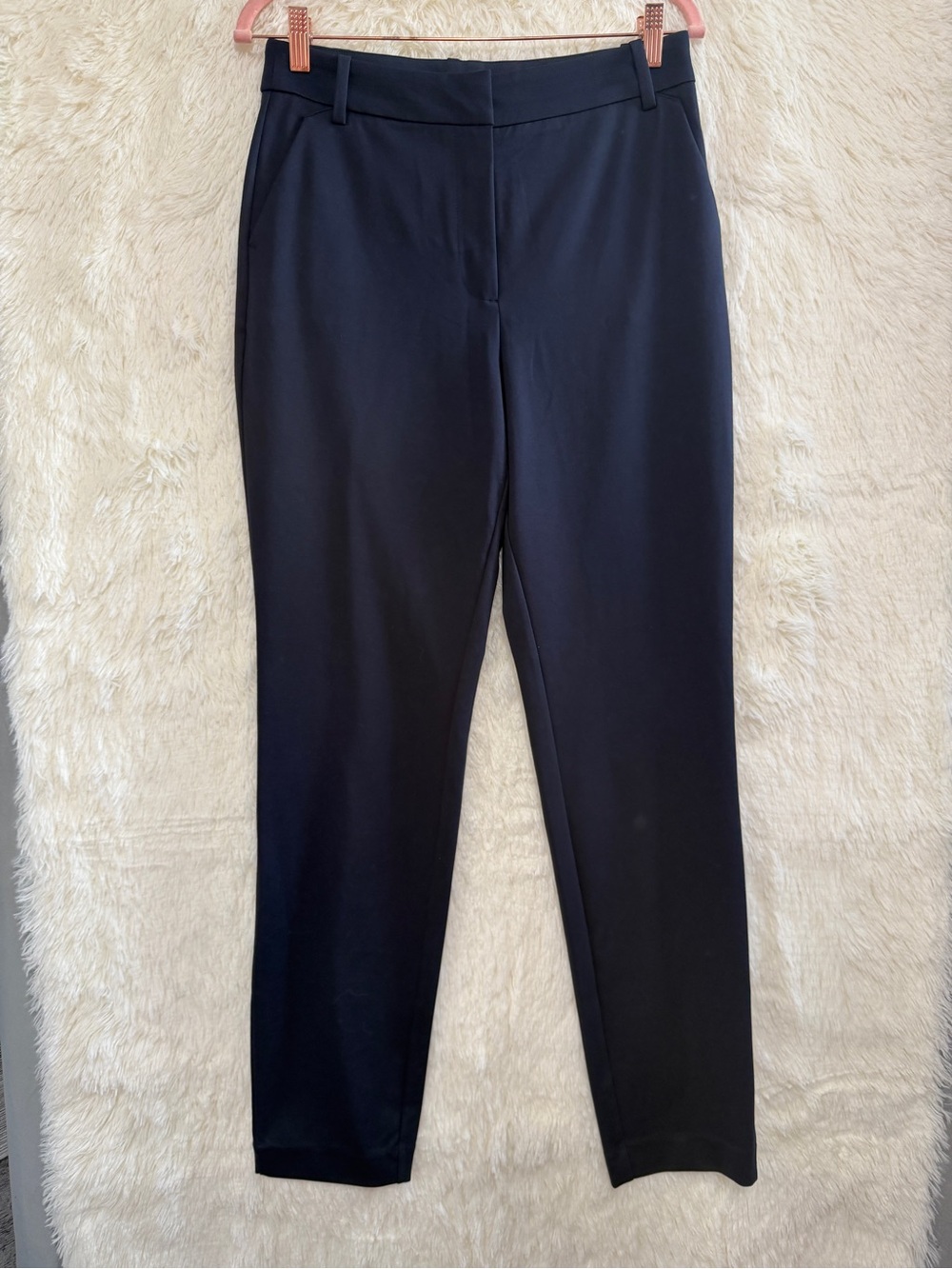 Talbots Womens High Rise Straight Leg Pants Size 8/32 Indigo Blue Office Career